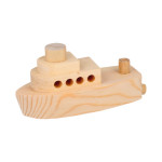 Bateau en bois à poser 12,5 x 6 x 4 cm
