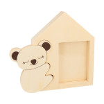 Cadre maison en bois avec Koala 18 x 19 cm