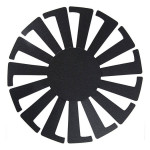 Gabarit pour tissage de panier Ø 14 cm H. 14 cm Noir