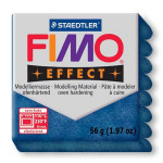 Pâte polymère Fimo Effect 56g - 302 - Bleu pailleté