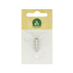 Fermoir à 3 rangs aimanté - Argent - 20 x 10 mm