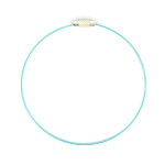 Bracelet fil câblé - Bleu urquoise - Ø 23 cm