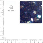 Perles facettées 6 mm en verre dépoli - Onyx