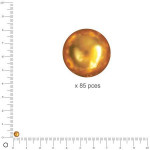Perles Renaissance - Jaune d'or - Ø 4 mm  x 85 pces
