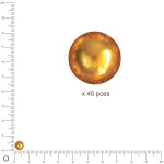 Perles Renaissance - Jaune d'or - Ø 6 mm  x 45 pces