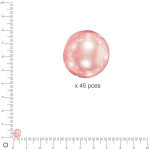 Perles Renaissance - Rose coquille - Ø 6 mm  x 45 pces