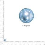 Perles Renaissance - Bleu clair - Ø 6 mm  x 45 pces