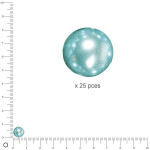 Perles Renaissance - Turquoise - Ø 8 mm  x 25 pces