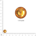 Perles Renaissance - Jaune d'or - Ø 10 mm  x 35 pces