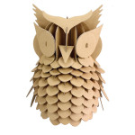 Hibou en carton 20 x 25 cm