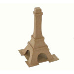 Support à décorer en papier mâché - Petite tour Eiffel - 13 x 8 cm