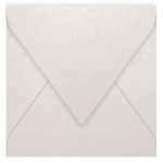 Enveloppe faire part Pollen 120g 140 x 140mm par 20 - Blanc Irisé