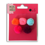 Pompons ronds Ø 2 cm Bohème