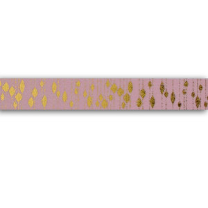 Masking tape rose & pampilles or 1,5 cm x 10 m