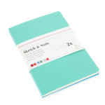 Lot de 2 carnets de croquis & notes 125 g delphinium/menthe - 21 x 29,7 cm (A4)