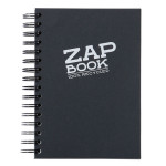 Bloc papier Zap Book spiralé grand côté 160 feuilles 80g/m² A5 Noir