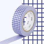 Masking Tape 1P Quadrillé bleu 15 mm x 10 m