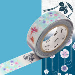 Masking Tape ex Yukata papillons et fleurs 15 mm x 10 m