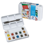 Peinture aquarelle Assortiment 12 x demi-godets