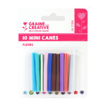 Mini canes Assortiment Fleurs x 10 pcs