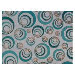 Papier indien 50 x 70 cm 120 g/m² Bindu Blanc Turquoise & Or