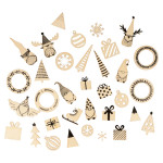 Mini silhouette en bois Imagine Christmas 34 pcs